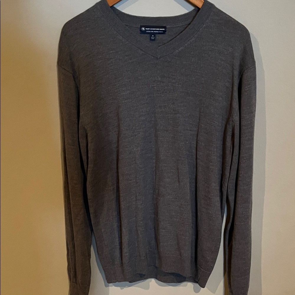 Hart Schaffner Marx Brown V-Neck Sweater (1)
